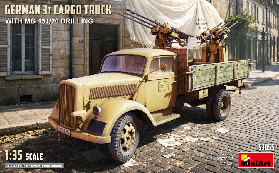 German 3t Cargo Truck With Mg 151/20 Drilling Kit – Miniart 1:35