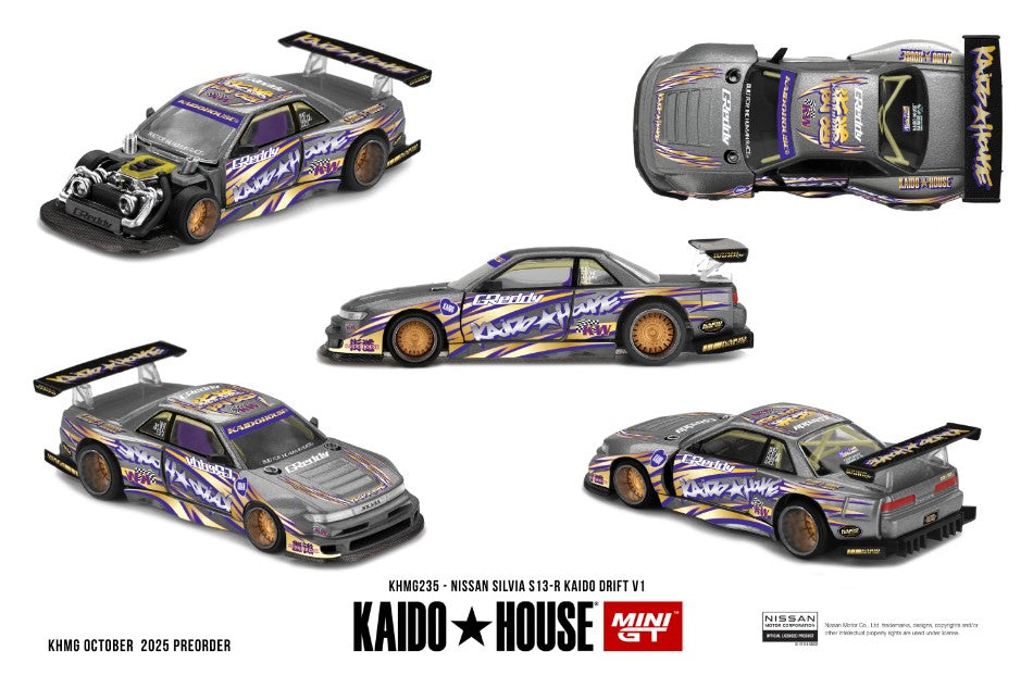Nissan Silvia S13-R Kaido Drift V1 – Mini GT 1:64