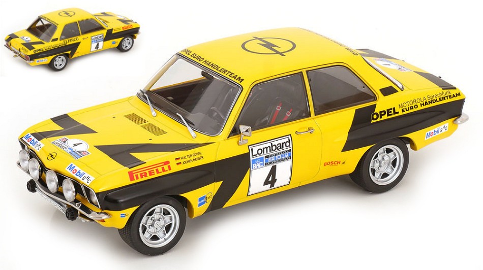 Opel Ascona A N.4 Rac Rally 1975 W.ROHRL-C.GEISTDORFER – ModelCarGroup 1:18