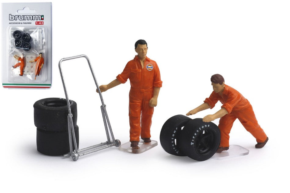 Set Cambio Gomme 2 Meccanici + Accessori – Brumm 1:43
