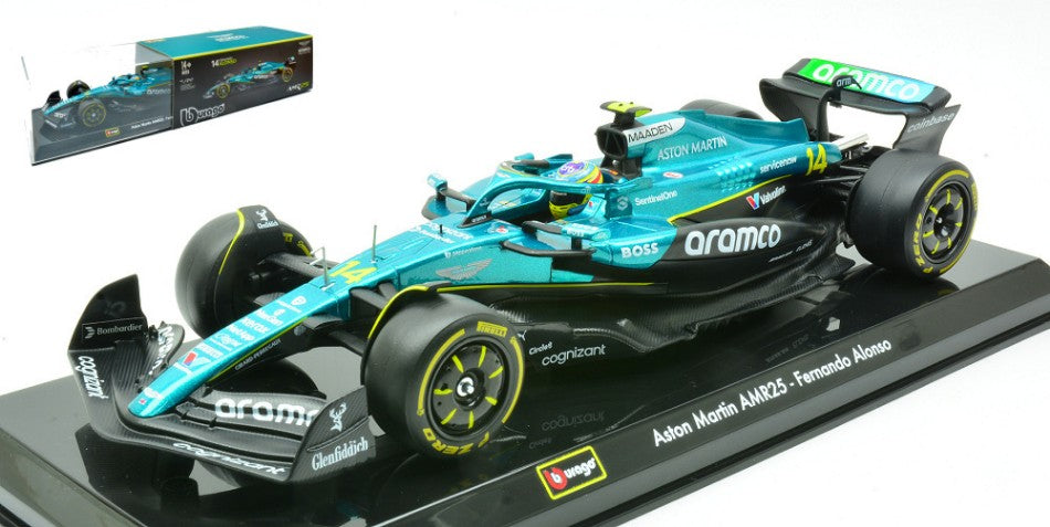 Aston Martin Amr 25 N.14 2025 Fernando Alonso Signature – Bburago 1:24