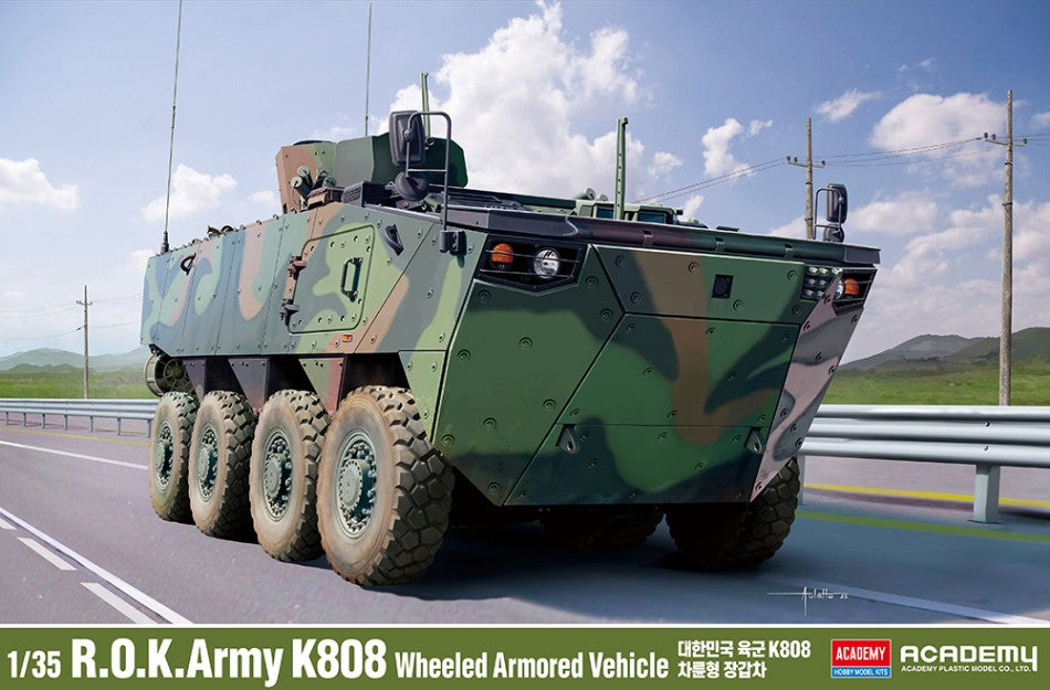 R.O.K. Army K808 Wheeled Armored Vehicle Kit – Academy 1:35