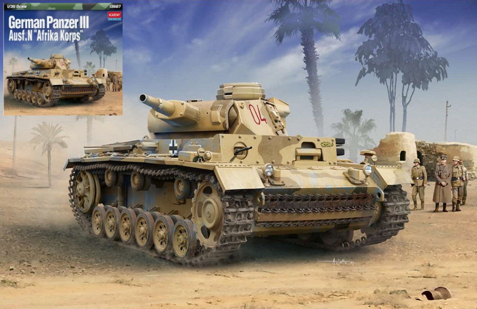 German Panzer Iii Ausf.n Afrika Korps Kit – Academy 1:35