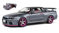 Nissan Skyline GT-R (Bnr34) Coupe 1999 grigio 1:18 – Solido