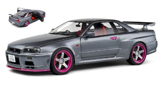 Nissan Skyline GT-R (Bnr34) Coupe 1999 grigio 1:18 – Solido
