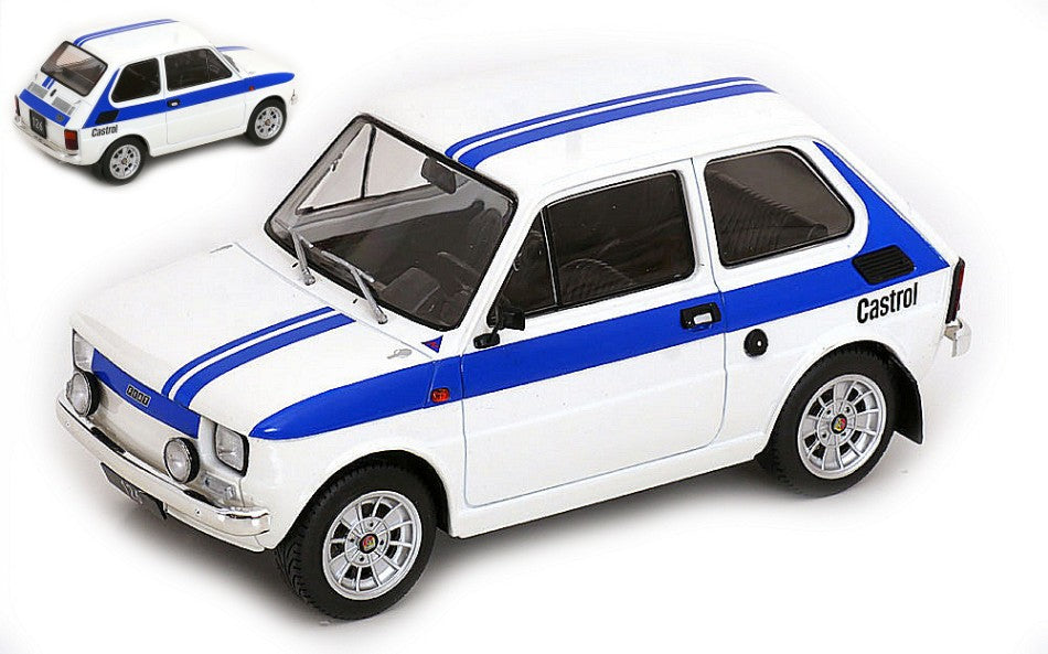 Fiat 126 1972 White/blue – ModelCarGroup 1:18