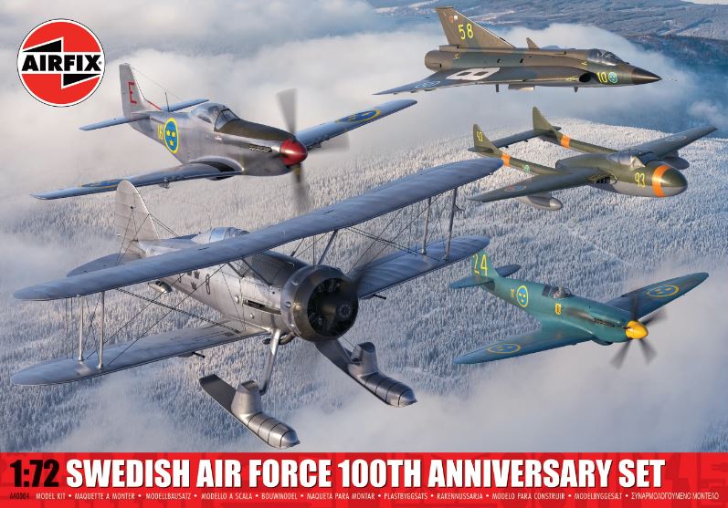 Swedish Air Force 100th Anniversary Set Kit – Airfix 1:72