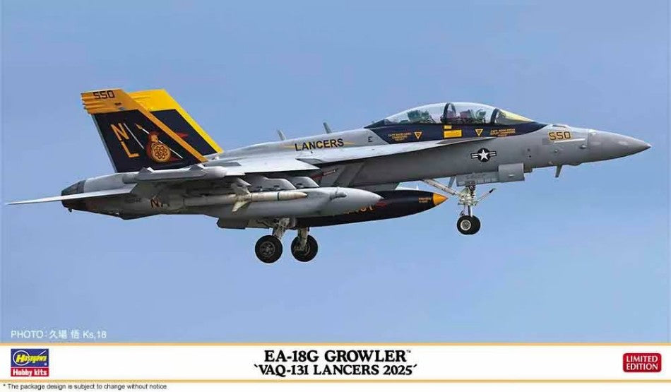 EA-18G Growler VAQ-131 Lancers 2025 Kit – Hasegawa 1:72