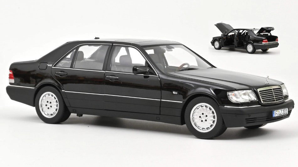 Mercedes S600 1997 Obsidian nero Met.1:18 Reproduction – Norev