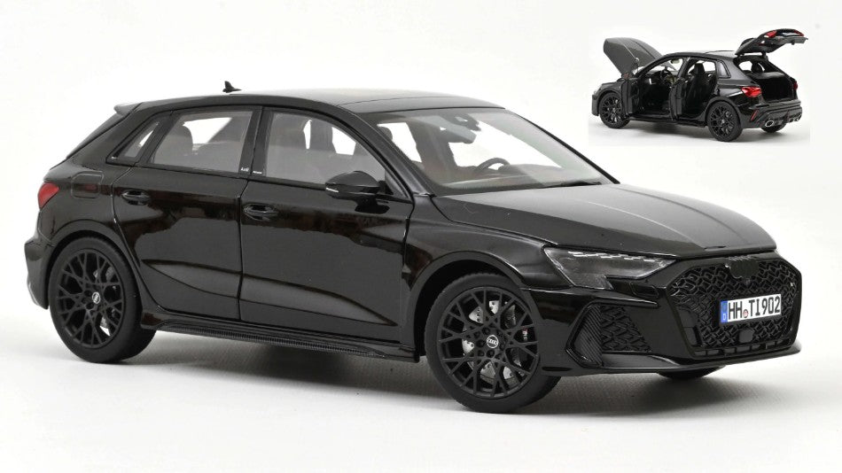 Audi RS 3 Sportback 2025 Myth nero 1:18 (Reprod 2026) 1:18 – Norev