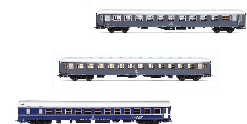 Fs 3-unit Pack, Exp 234/235 - Remus Roma + Uic-x 2nd Cl.ep.iv-v – Rivarossi 1:87