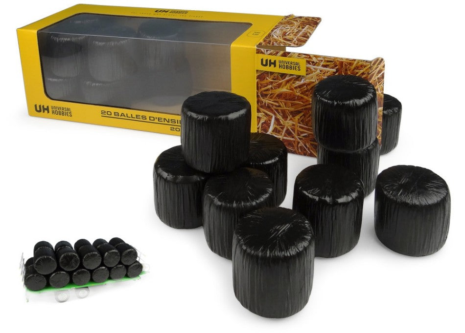Rotoball Pack Of 20 Round Silage Bales Black – Universal Hobbies 1:32