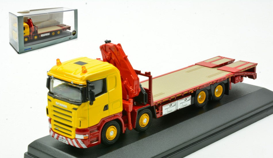 Scania Crane Lorry Yellow/red – Oxford 1:76