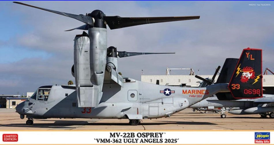 MV-22B Osprey "VMM-362 Ugly Angels 2025" Kit – Hasegawa 1:72